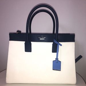 Kate Spade Cameron Large Satchel in Navy and Blue